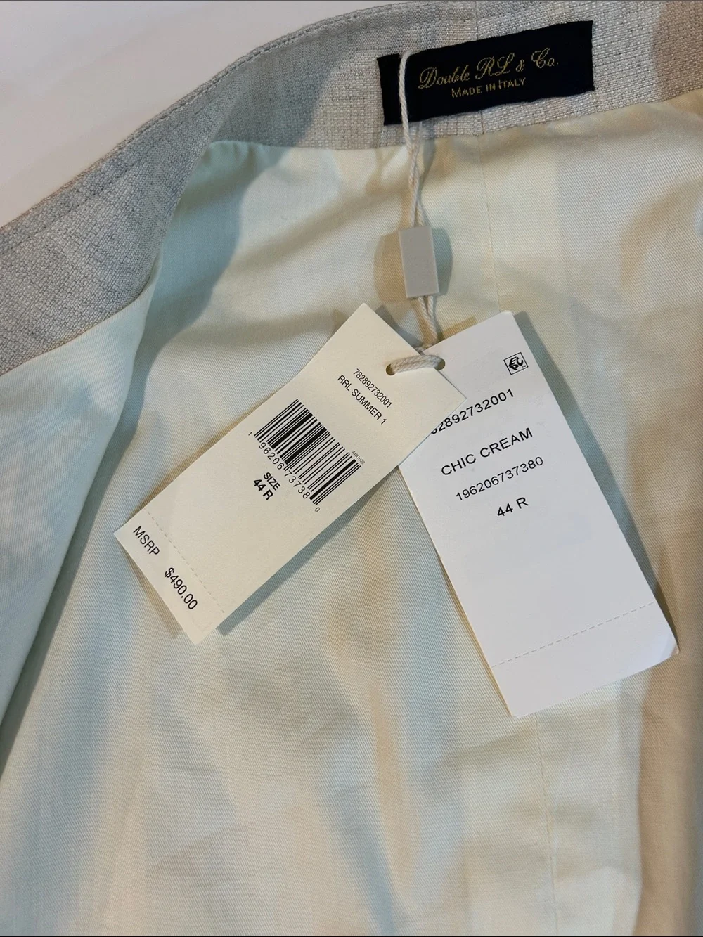 Double RL Ralph Lauren Linen/Silk Vest